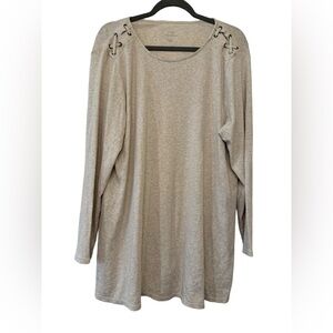 J Jill Pima Lace Shoulder Tunic 2X